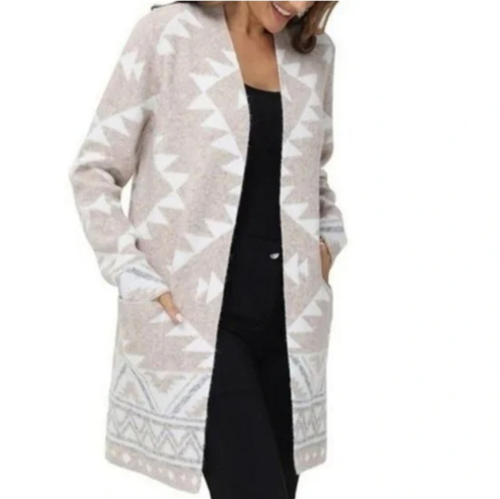 FRYE Longline Open Frint Cardigan Western Soft XXL - Picture 3 of 11